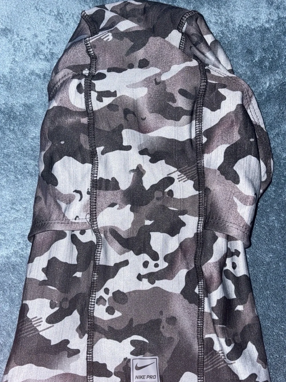 Nike HyperVarm Camo Balaclava Hood - Gray & Black